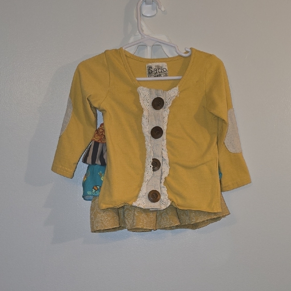 Kids Yellow And Orange Boho Chic Matching Set LOT-P